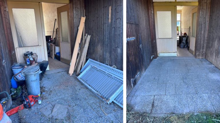 Hofeingang Räumung Rehau